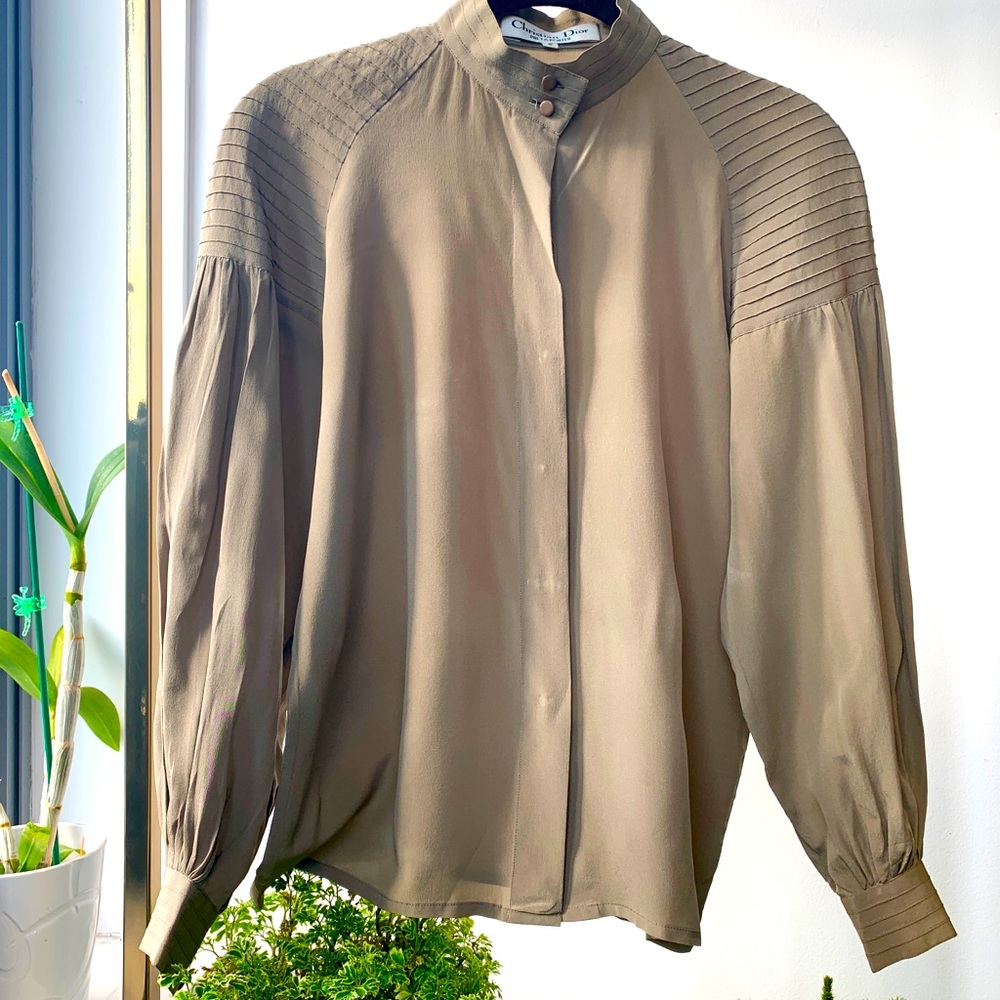 90s Christian Dior Olive Shirt
